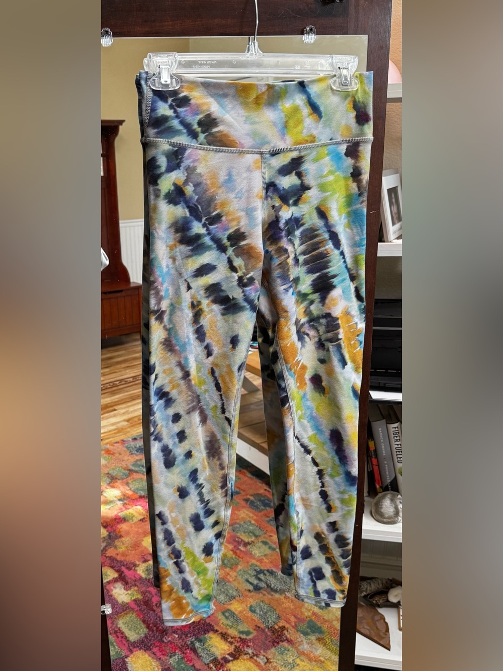 Savvi, Multicolor Abstract Print Leggings, M